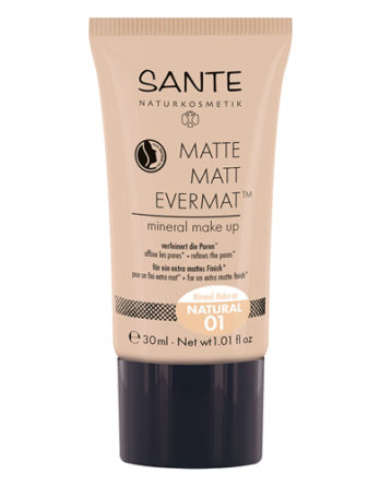 Матирующий минеральный тональный крем с комплексом Evermat TM 01 Натуральный, SANTE, 30 мл
