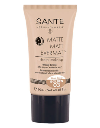 Матирующий минеральный тональный крем с комплексом Evermat TM 03 Золотой, SANTE, 30 мл